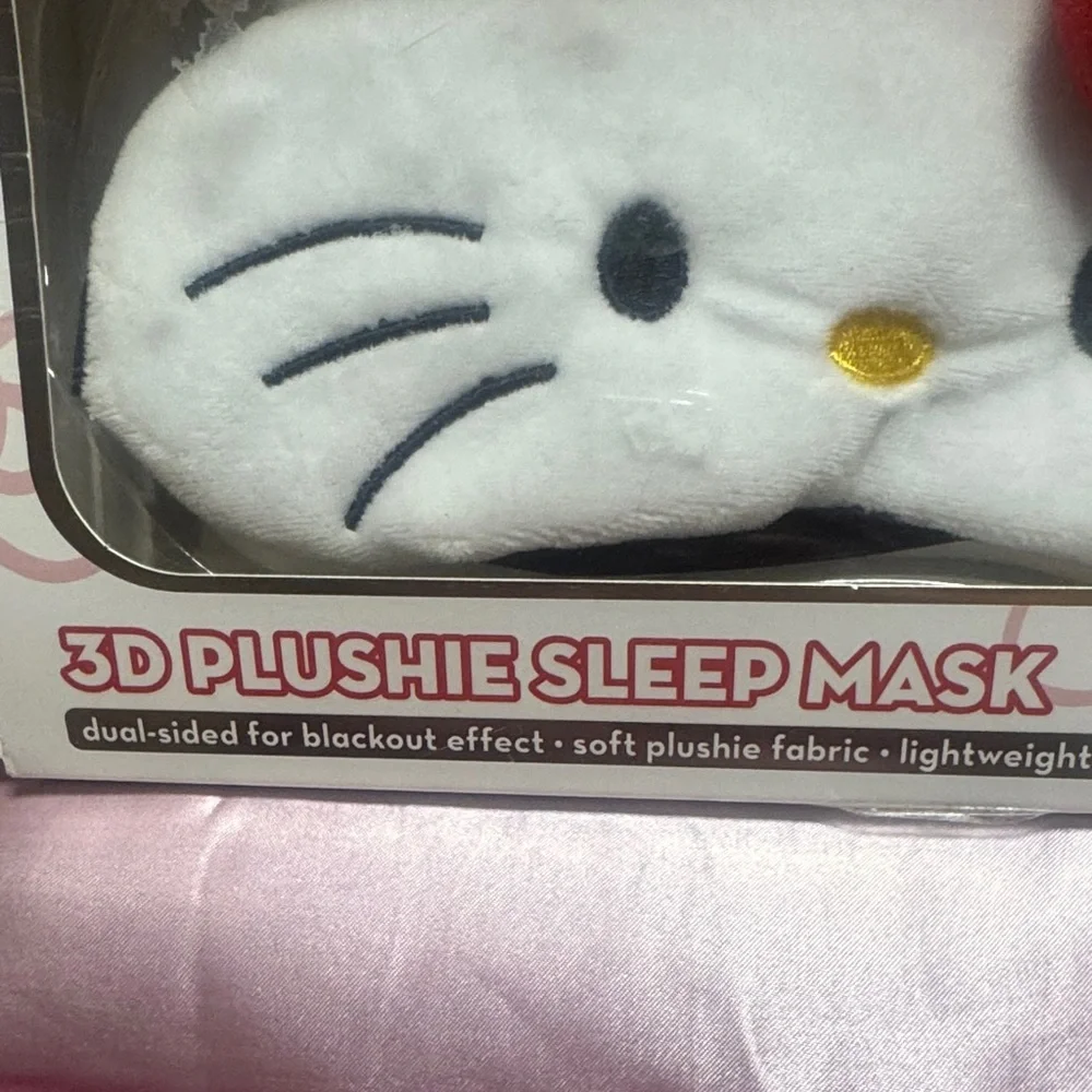 NEW Hello Kitty 3D Plushie Sleep Mask - White and Red